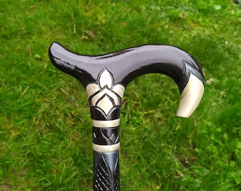 Walking Cane for women and men Walking cane stick Hand carved walking stick Wood Walking cane Hand carved cane