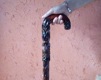 Walking cane for women Walking cane stick Hand carved walking stick Carved walking cane Hand made cane