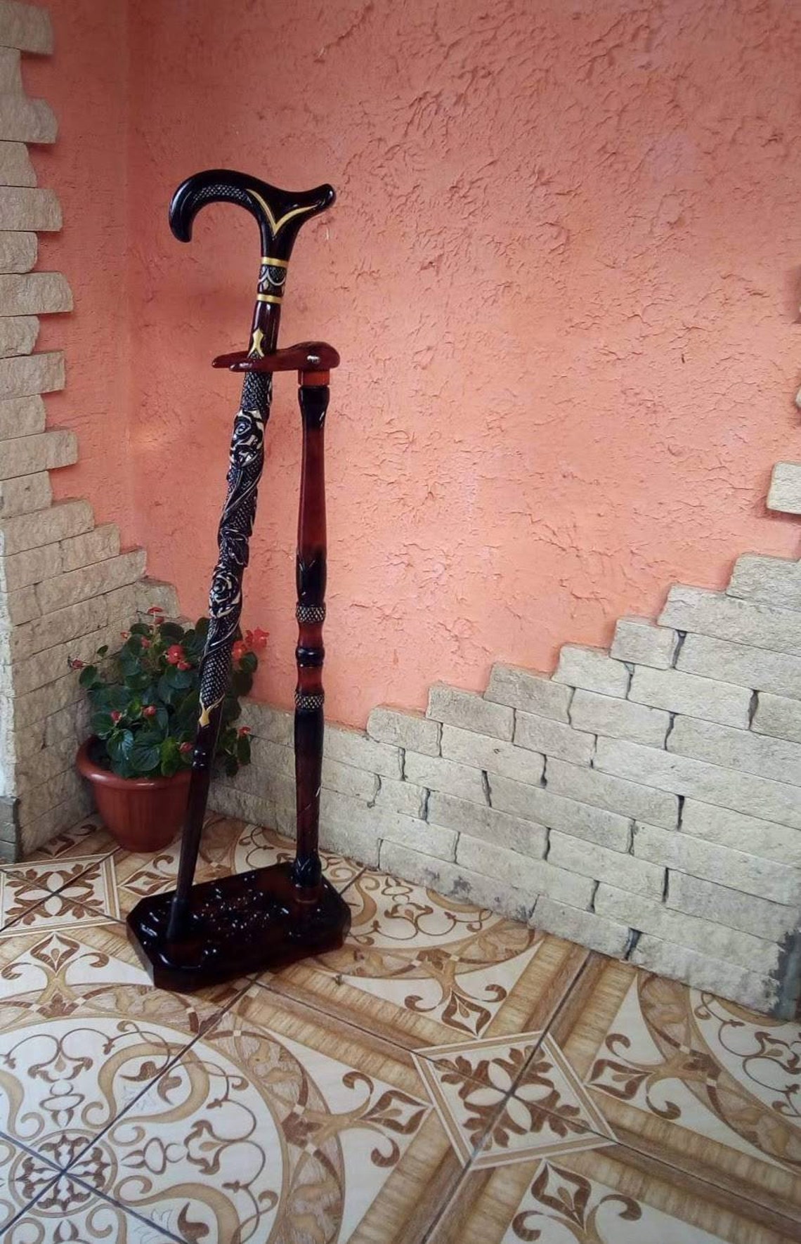 Walking Cane Stand Walking Cane Holder Handmade Beatiful Stand Etsy