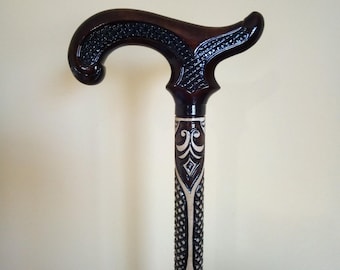 Wood walking cane Hand carved walking sticks Cane gift Luxury walking cane Walking Cane for women men Walking stick Cane carved wood cane