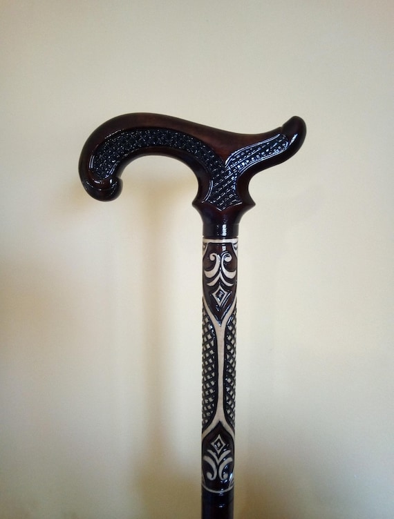 Wood walking cane Hand carved walking sticks Cane gift Luxury walking cane Walking Cane for women men Walking stick Cane carved wood cane