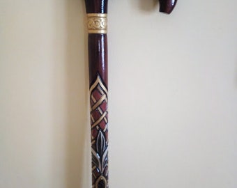 Wood walking cane Hand carved walking sticks Luxury walking cane Walking Cane Walking stick