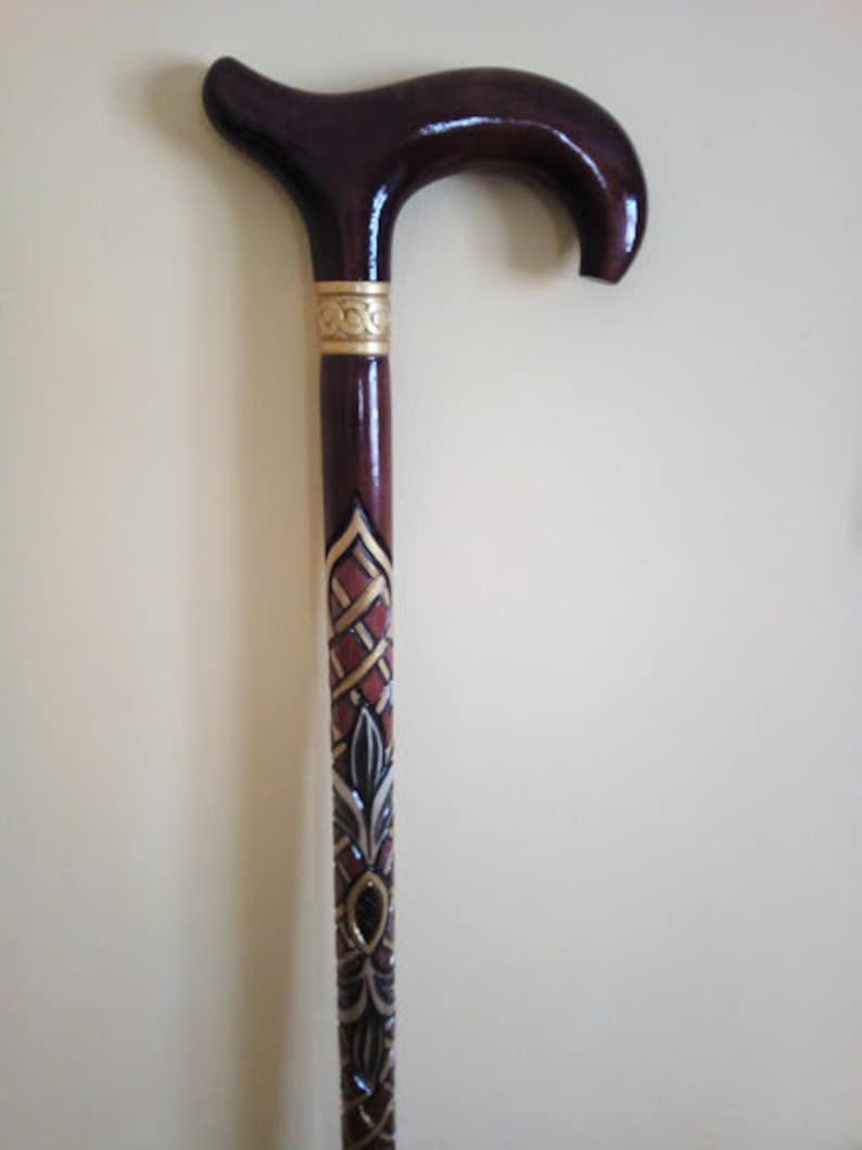 Wood walking cane Hand carved walking sticks Luxury walking Etsy