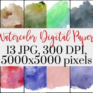 Watercolor splashes clipart, Watercolor sublimation files, Digital Paper, Digital Scrapbooking, 5000*5000 Pixel, JPG (300 DPI)