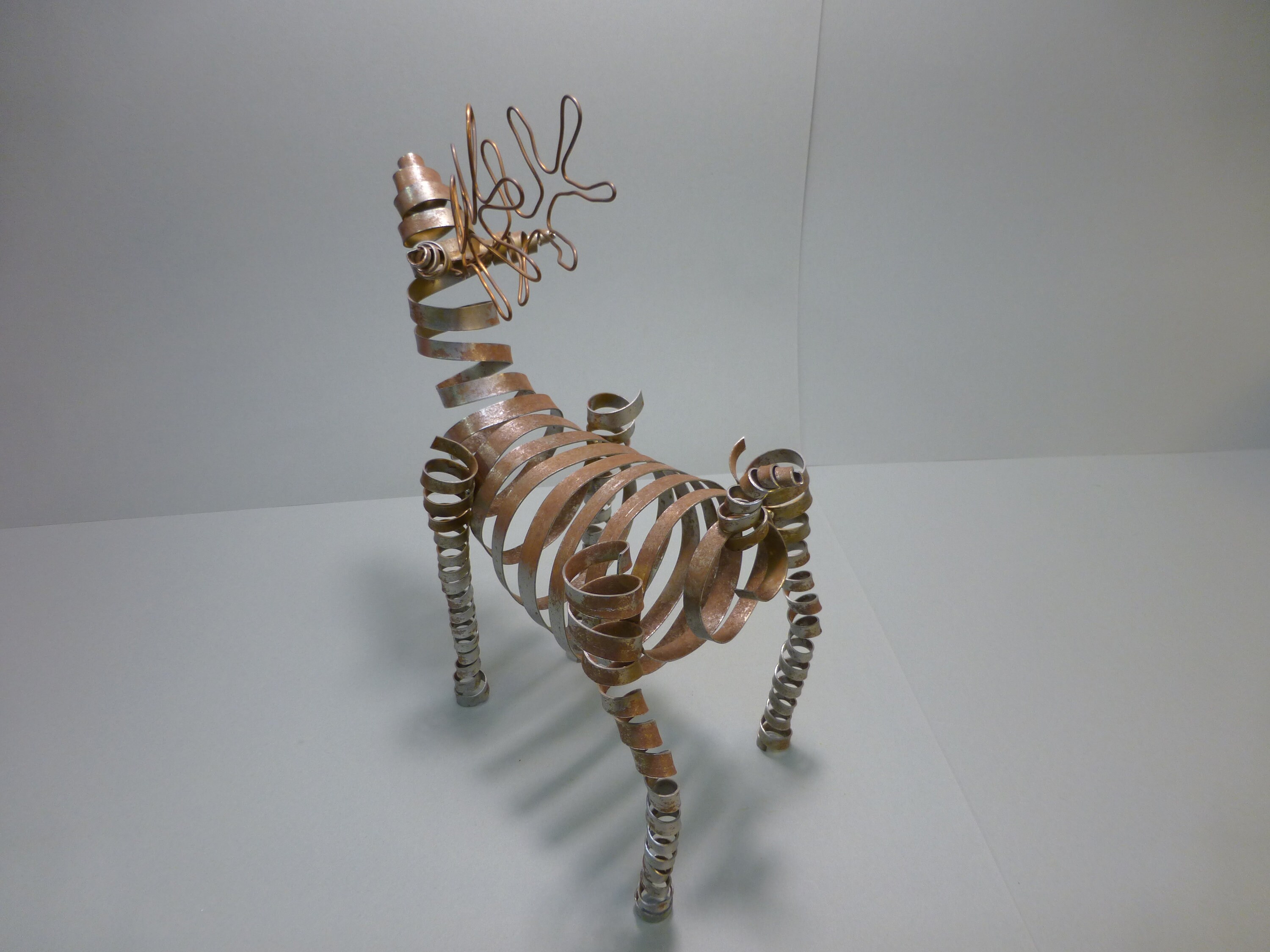 Metal Reindeer Sculpture. Hand Made Sculpture for Christmas Etsy