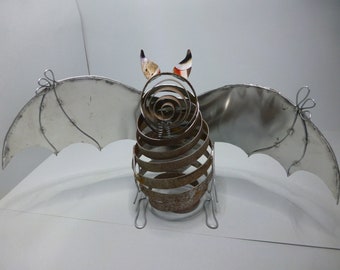 Large Bat. Hand Made Metal Sculpture