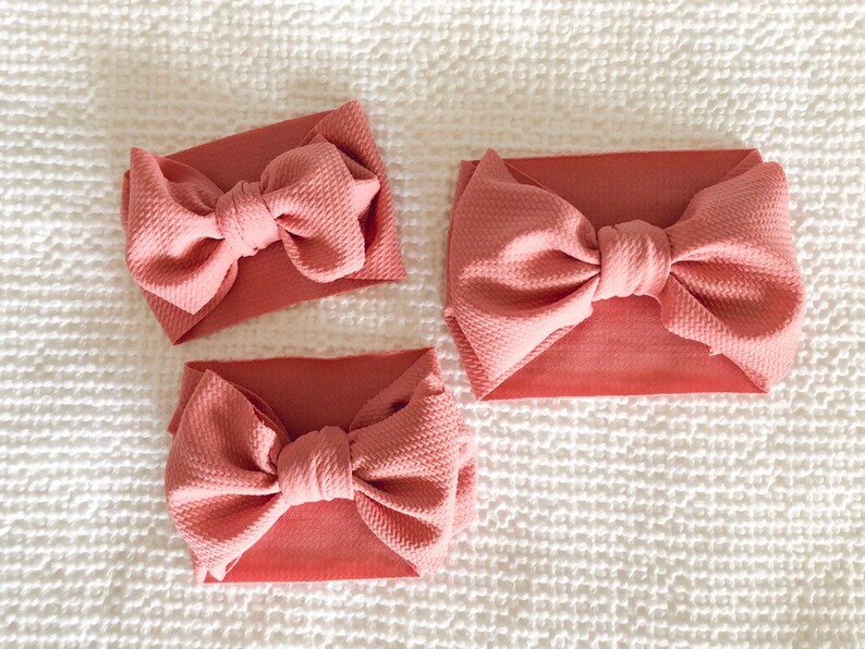 Big Bow Stretch Headwrap Headband Nylon Hot Pink Headwrap