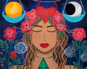 Spiritual Muse Libra  Art  Print  Art Spiritual