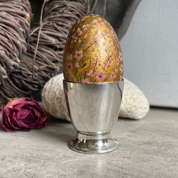 Vintage Silver Plated Egg Cup. Falstaff silver plate. Breakfast Table. Downtown Abbey.