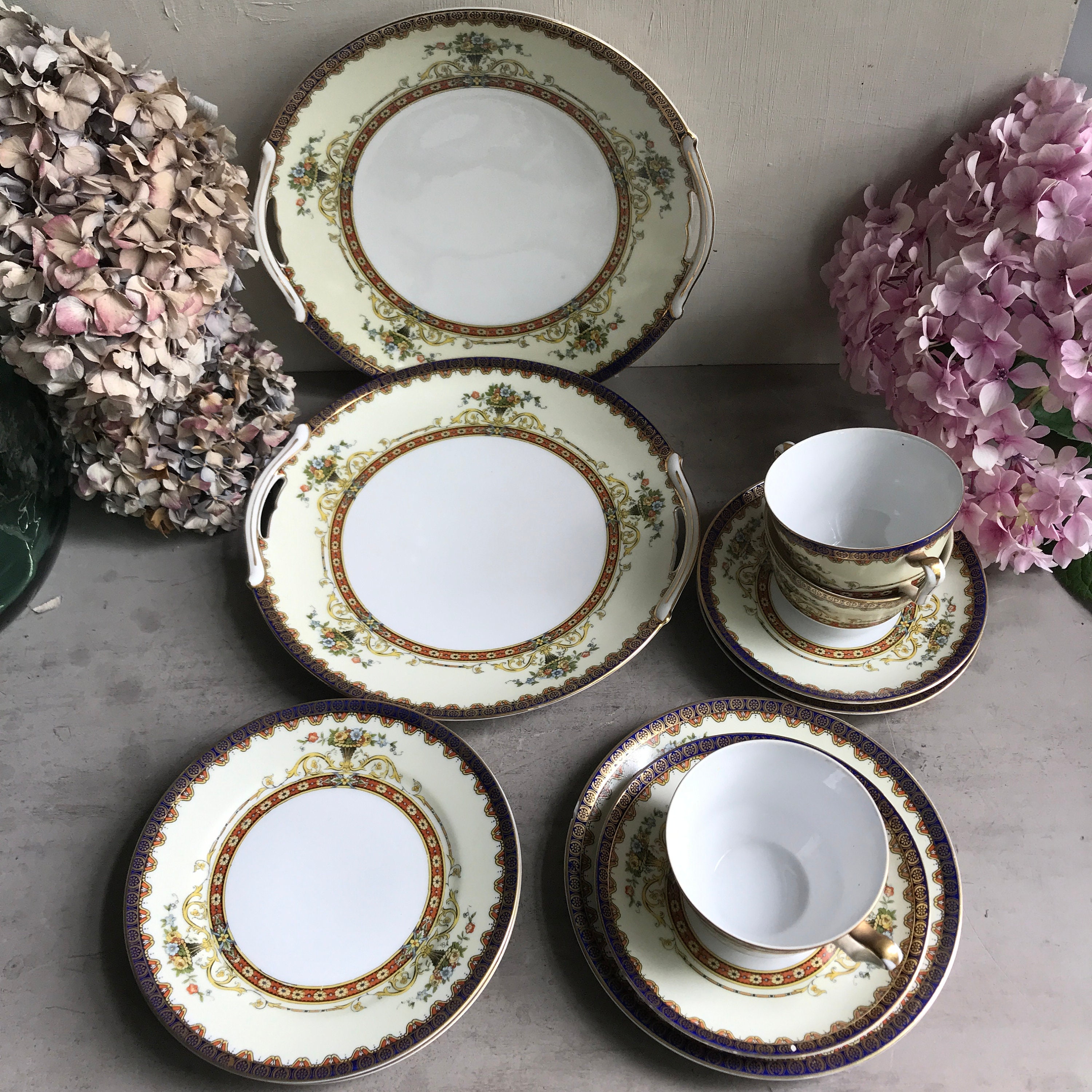 Vintage Kokura China Afternoon Tea Set. Set of 3 Cups and Etsy UK