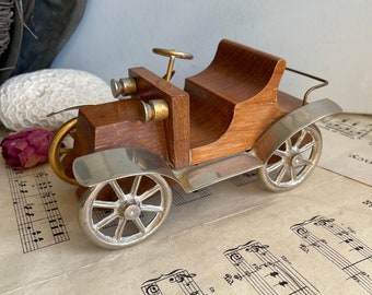 Vintage Car. Wood and Brass. Desk Decor. Home Decor. Photo Prop