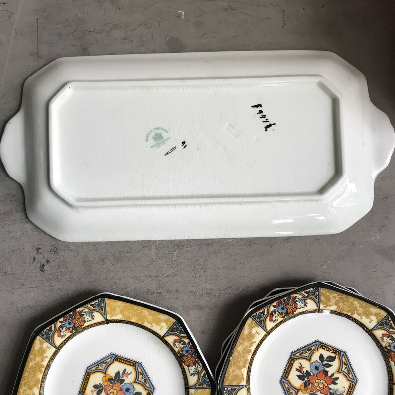 Antique Wedgwood & Co Sandwich Set Octagonal Plates. Melody Etsy