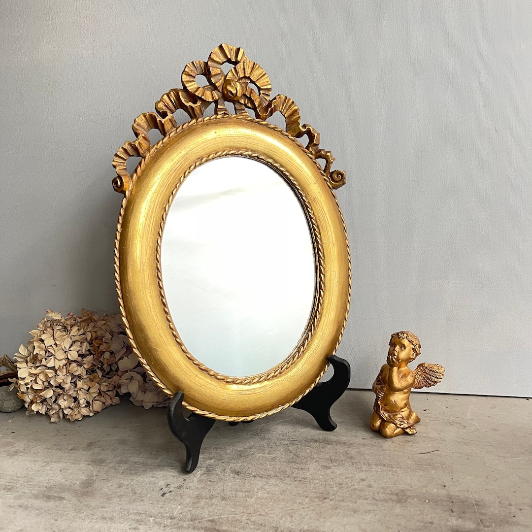 Vintage Oval Gold Mirror Ornate Gilded Wall Mirror Home Decor - Etsy