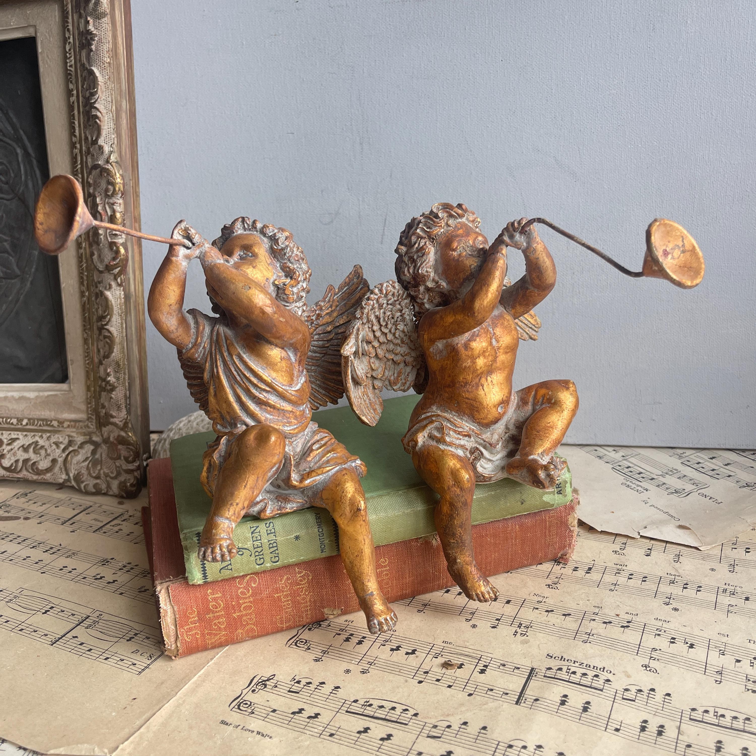 Antique Wooden Angel - Etsy Canada
