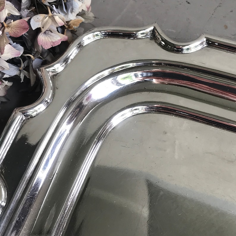 Vintage Silver Plated Tray Walker and Hall Square Etsy UK