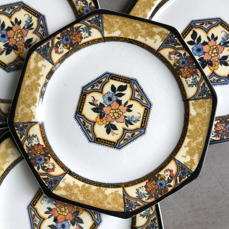 Antique Wedgwood & Co Sandwich Set Octagonal Plates. Melody Etsy