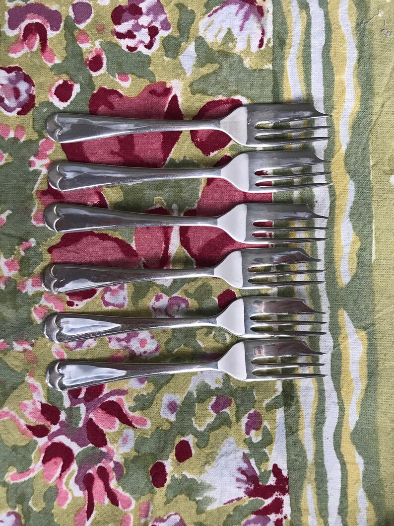 cutlery food photography props Rattail pastry forks Vintage silver plated pastry forks