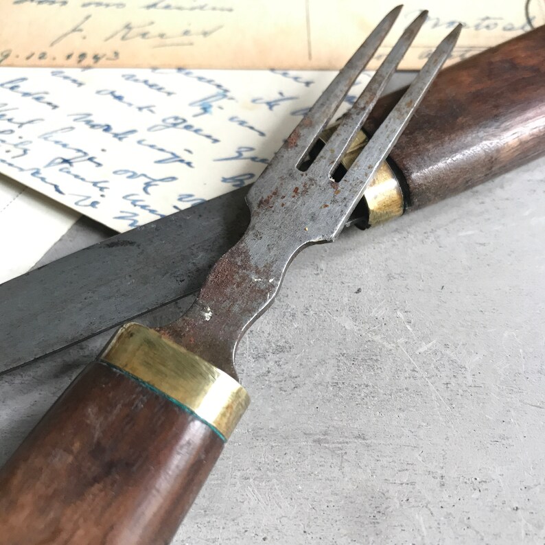 Antique Campaign Cutlery Set. Sheffield knife and fork. Etsy