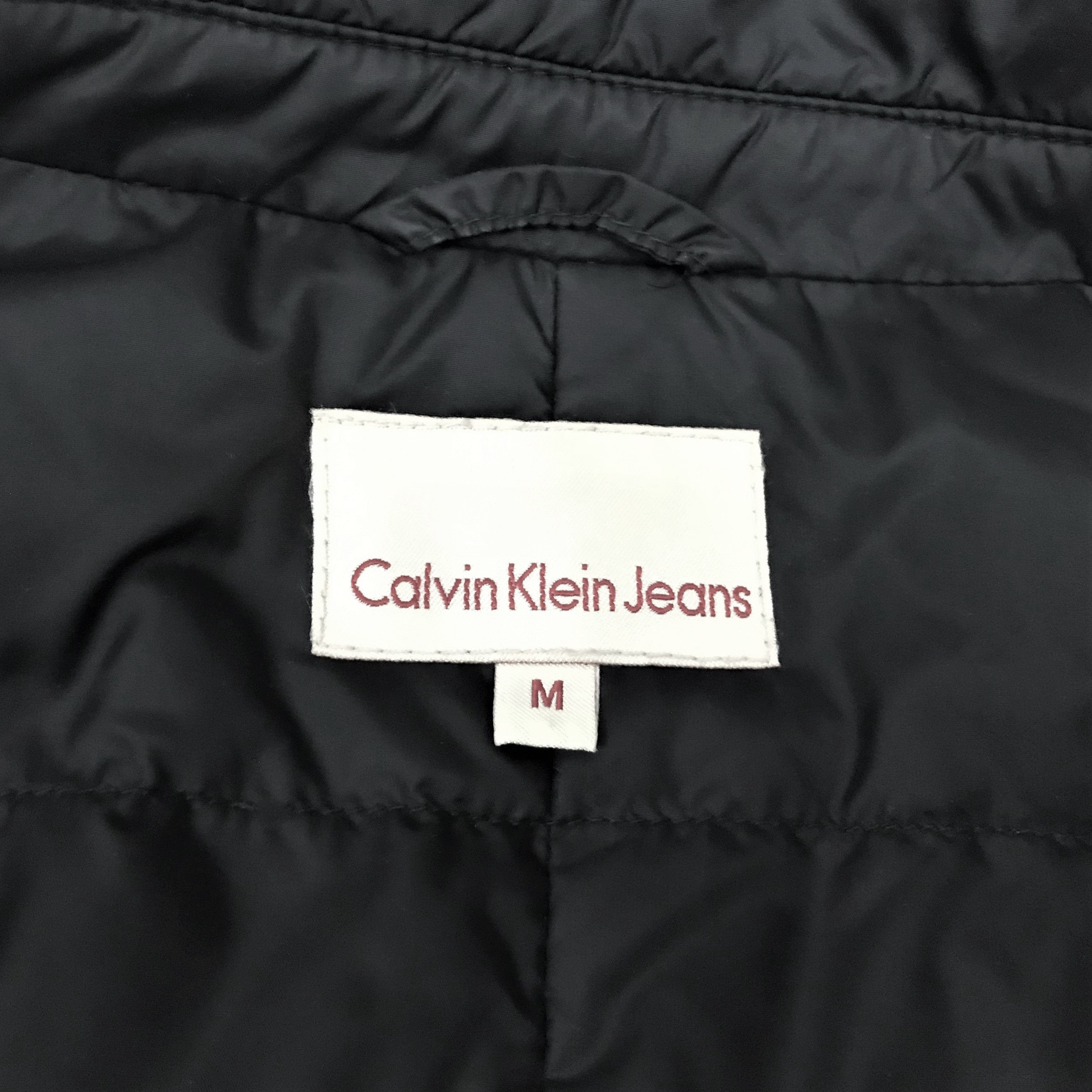 Calvin Klein Mens Down Puffer Jacket Black Medium Size Lightweight 