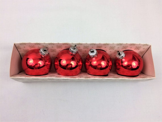 Christbaumschmuck 4 Weihnachtsglaskugel (GDR)