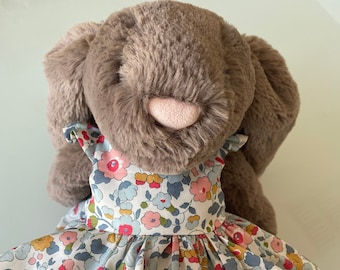 Jellycat rabbit dress, 30cm Jellycat, Liberty of London dress,
