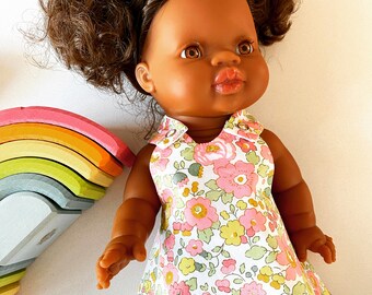 38 cm minilandpop, paola reina, minikane, jurkenset - Liberty of London Organic Betsy, roze