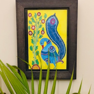 Kalamkari Pfau - Kunstdruck