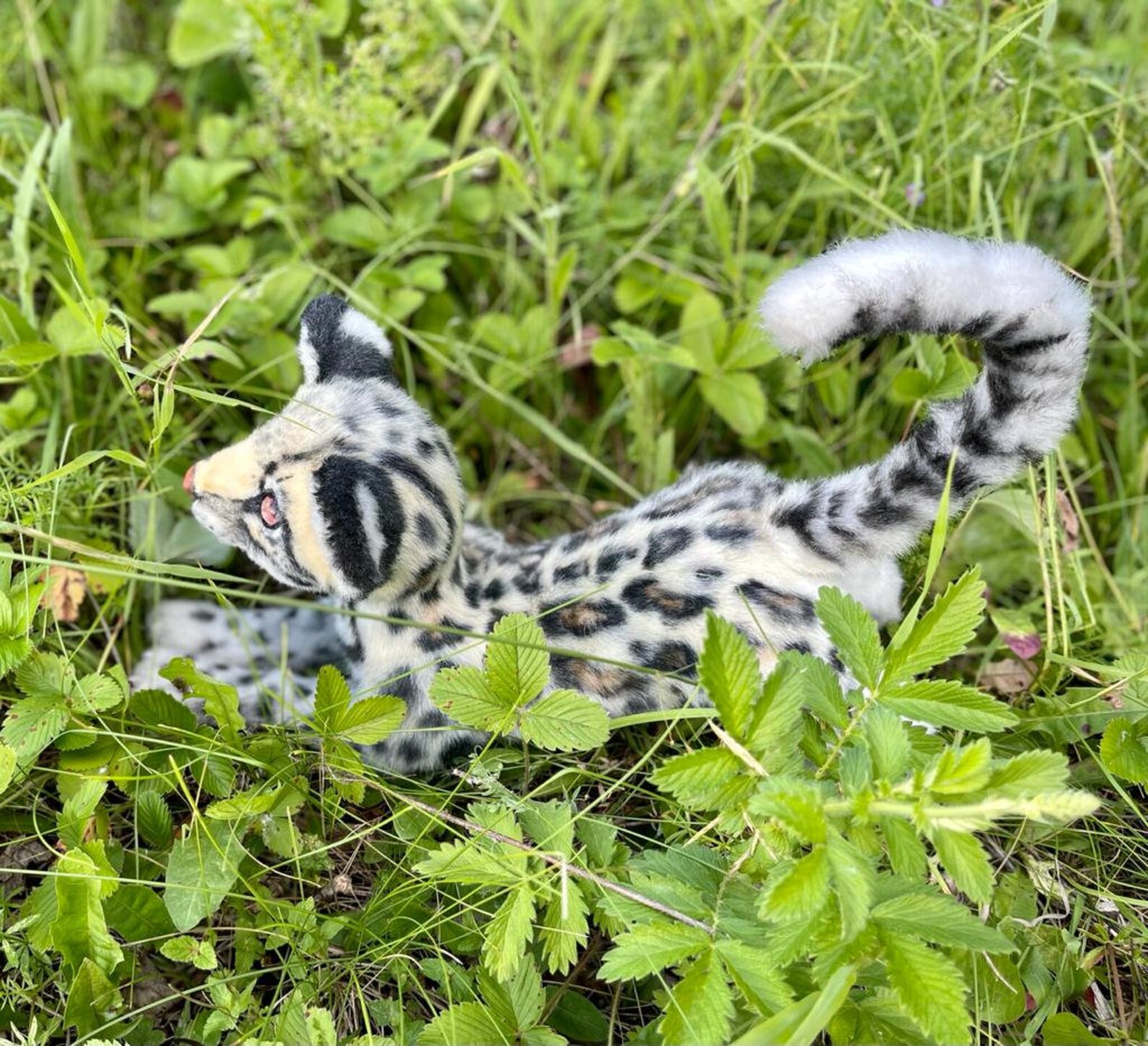Animal realistic plush toy kitten wild cat Ocelot. Etsy