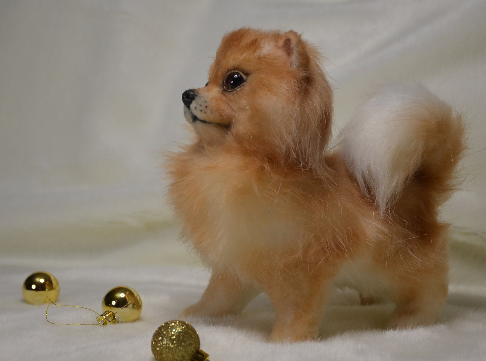 Realistic Plush Toy Pomeranian Puppy kashtanka Etsy