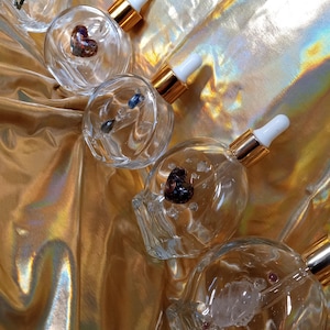 Glass Dropper Bottles. Altar bottle. Bottle Art. Collectable Glass.
