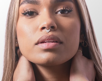 Septum Piercing, Unique septum rings, silver septum rings, cool septum ring, Septum nose ring, Septum jewelry, Septum Rings, small septum