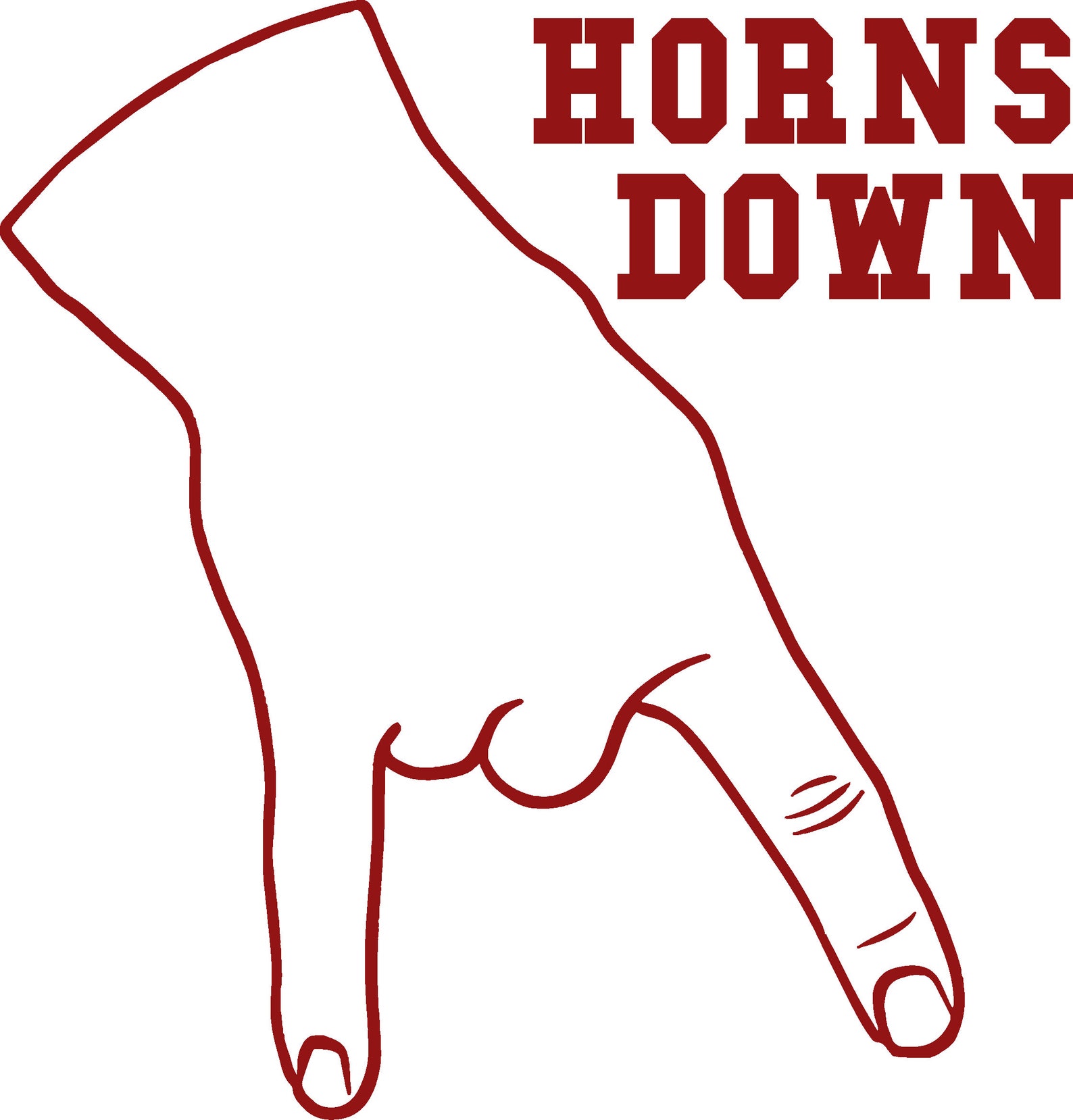 Horns Down SVG Cricut Air Pod Decal Clipart Oklahoma Sooners Football