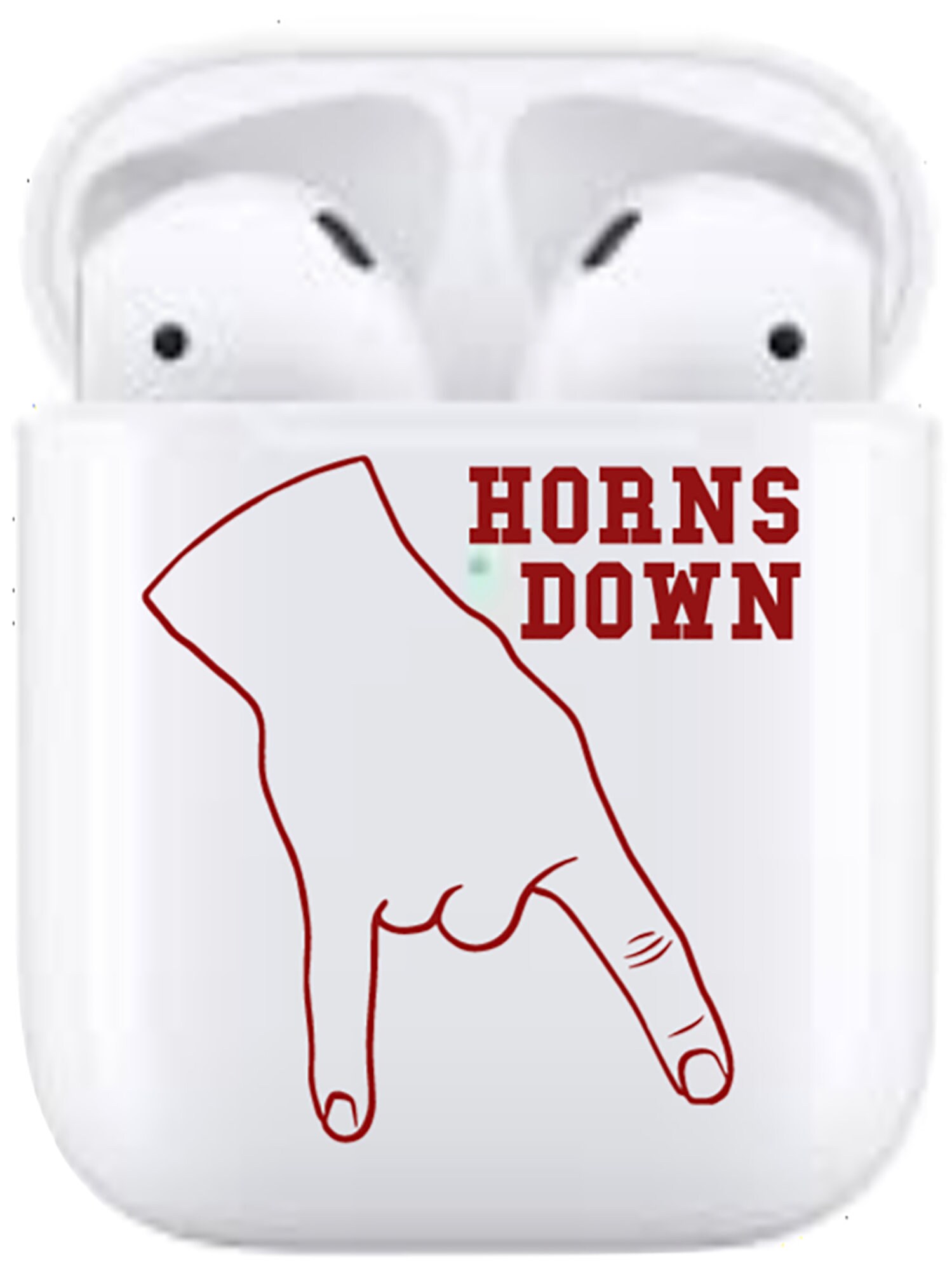 Horns Down SVG Cricut Air Pod Decal Clipart Oklahoma Sooners Football