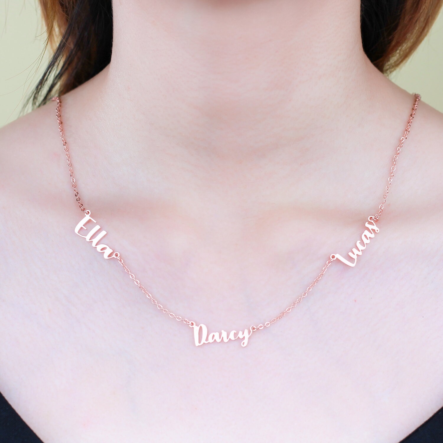 Three Name Necklace Name Necklace 