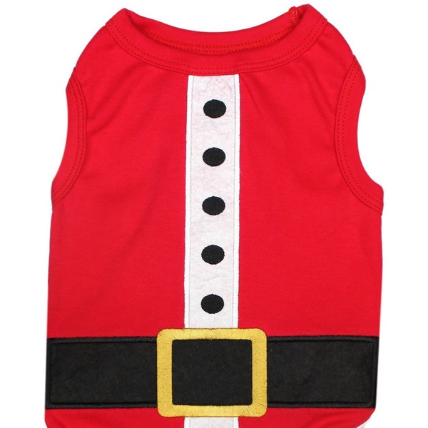 Santa's Outfit T-Shirt for Dogs Cats Pets Clothes Tank Top Tees