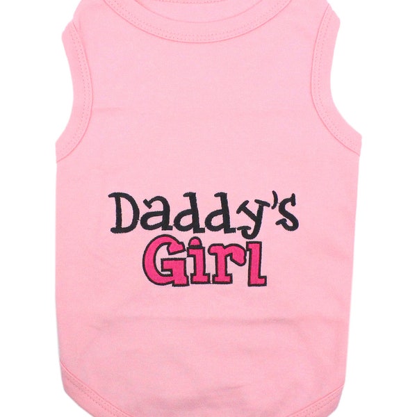 Daddy's Girl Dog T-Shirt for Dogs Cats Pets Clothes Tank Top Tees