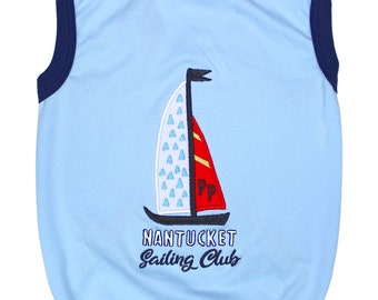 Sailing Club Dog T-Shirt for Dogs Cats Pets Clothes Tank Top Tees