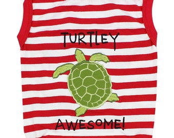 Turtley Awesome Dog T-Shirt for Dogs Cats Pets Clothes Tank Top Tees