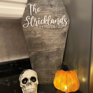 Coffin Wall-Hanging Guestbook - Tombstone Wooden Signing Guestbook