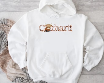 Adult | Carhartt Cow Hoodie | Unisex Carhartt Hoodie | Cow Print Carhartt
