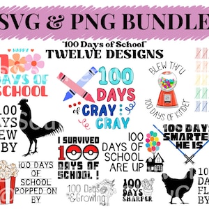 100 giorni di scuola / Download SVG e PNG / Download digitale