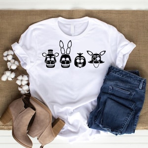 Adult | Five Nights At Freddy&#39;s Simple Tee | Freddy, Bonnie, Chica, Foxy | Adult T-Shirt