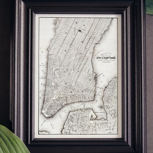 Vintage New York Karte Download Print File