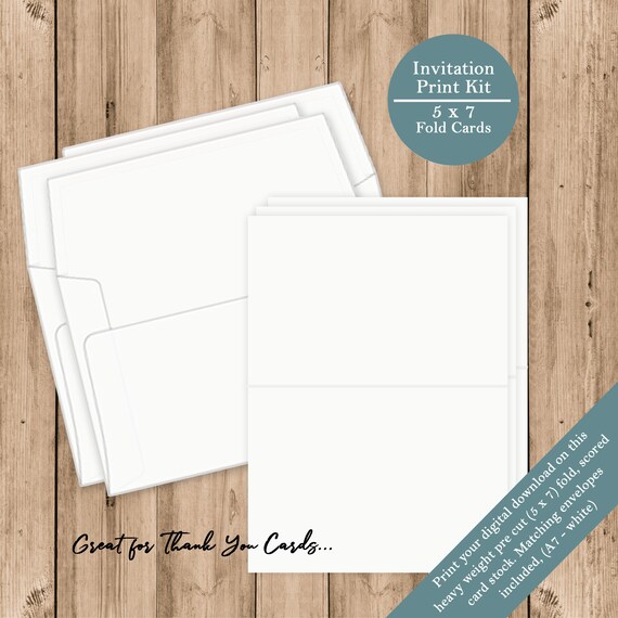 Blank A7 Foldable Card and Sleeves 5x7 