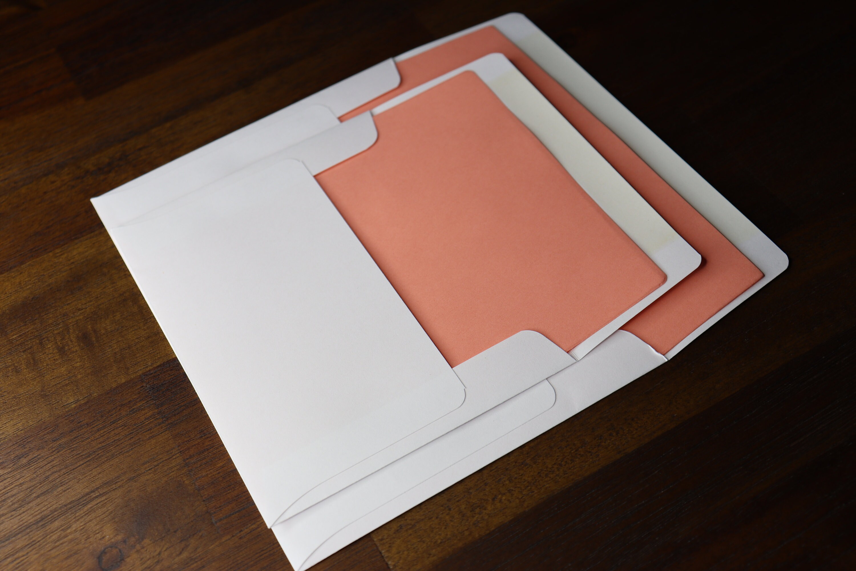 Inside Lined A7 Privacy Envelopes Salmon Color White Square Etsy
