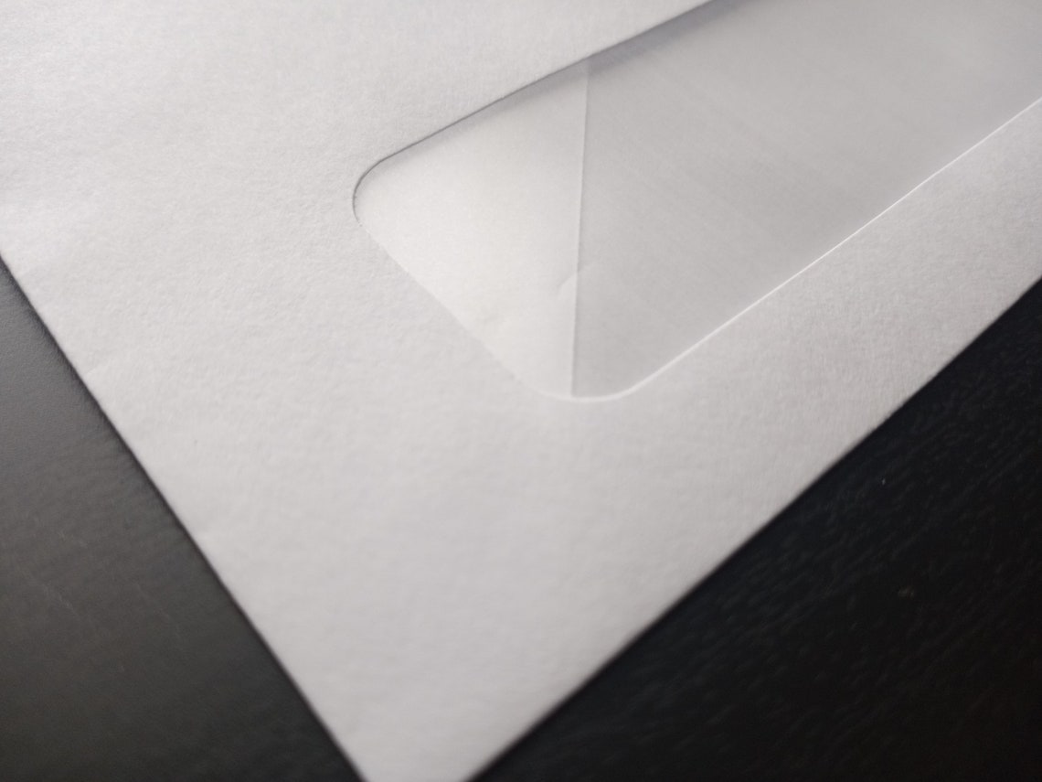 10 Bright White Window Envelopes 6x9 Inches Open Side for Etsy