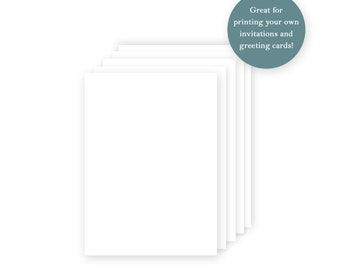 Blank Printable Cardstock 8.5 X 11 Paper 100lb Paperweight | Etsy