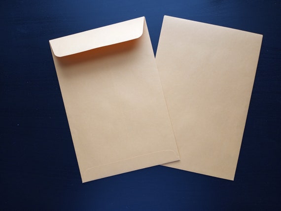 Catalog Envelopes, 6x9 Mailers, Brown Kraft Paper Sleeve, Open End with a Gummed Seal for Commercial Use Items Il_570xn