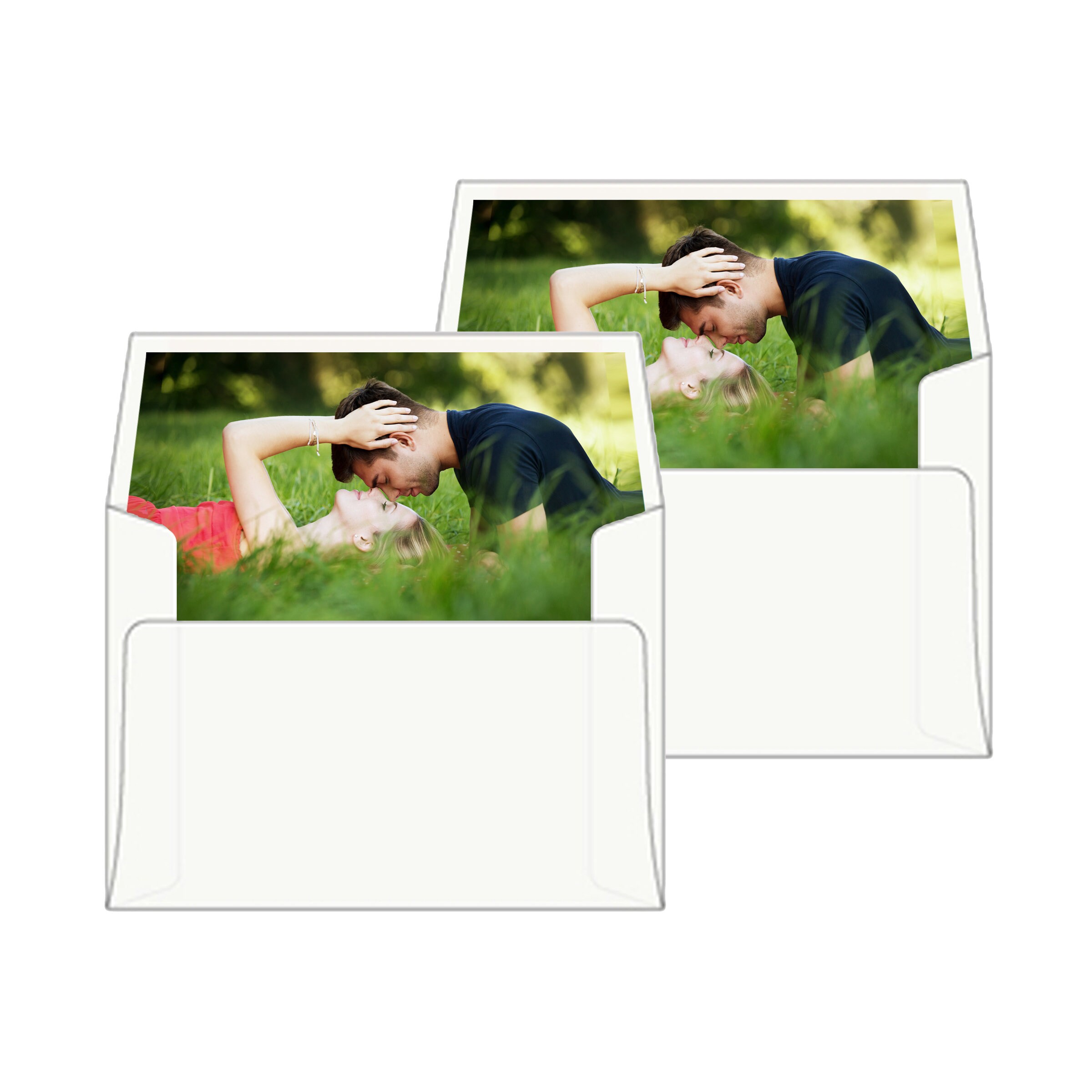 Foto Umschlag gefüttert Weiße Äußere Eckige Klappenumschläge | Etsy