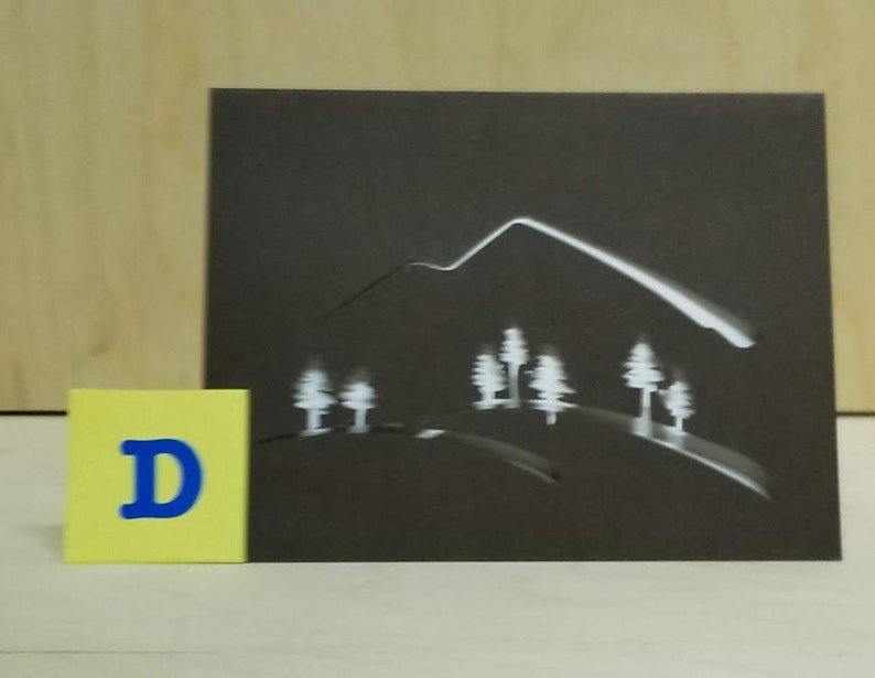 Mountain Themed Laser Cut Note Cards
